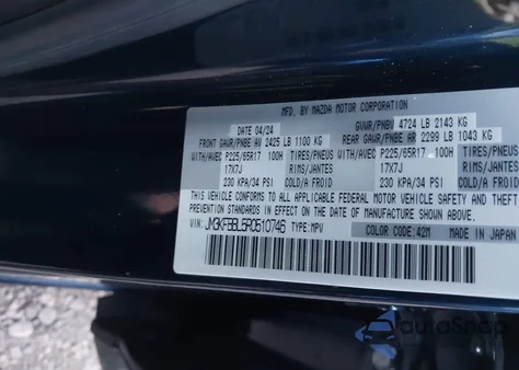 2024 Mazda Cx-5 2.5 S Select из США, поврежденный, VIN JM3KFBBL5R0510746